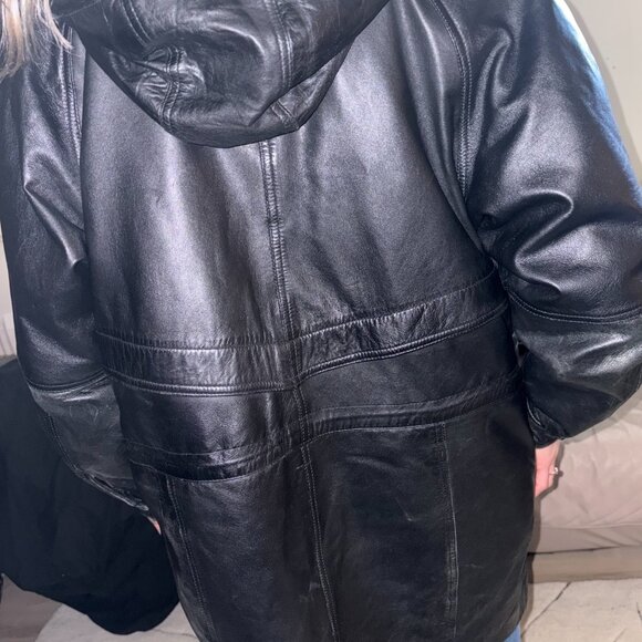 Vintage Black Genuine Leather Prince du Cuir Jacket S - Picture 9 of 11